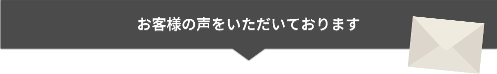 お客様の声をいただいております
